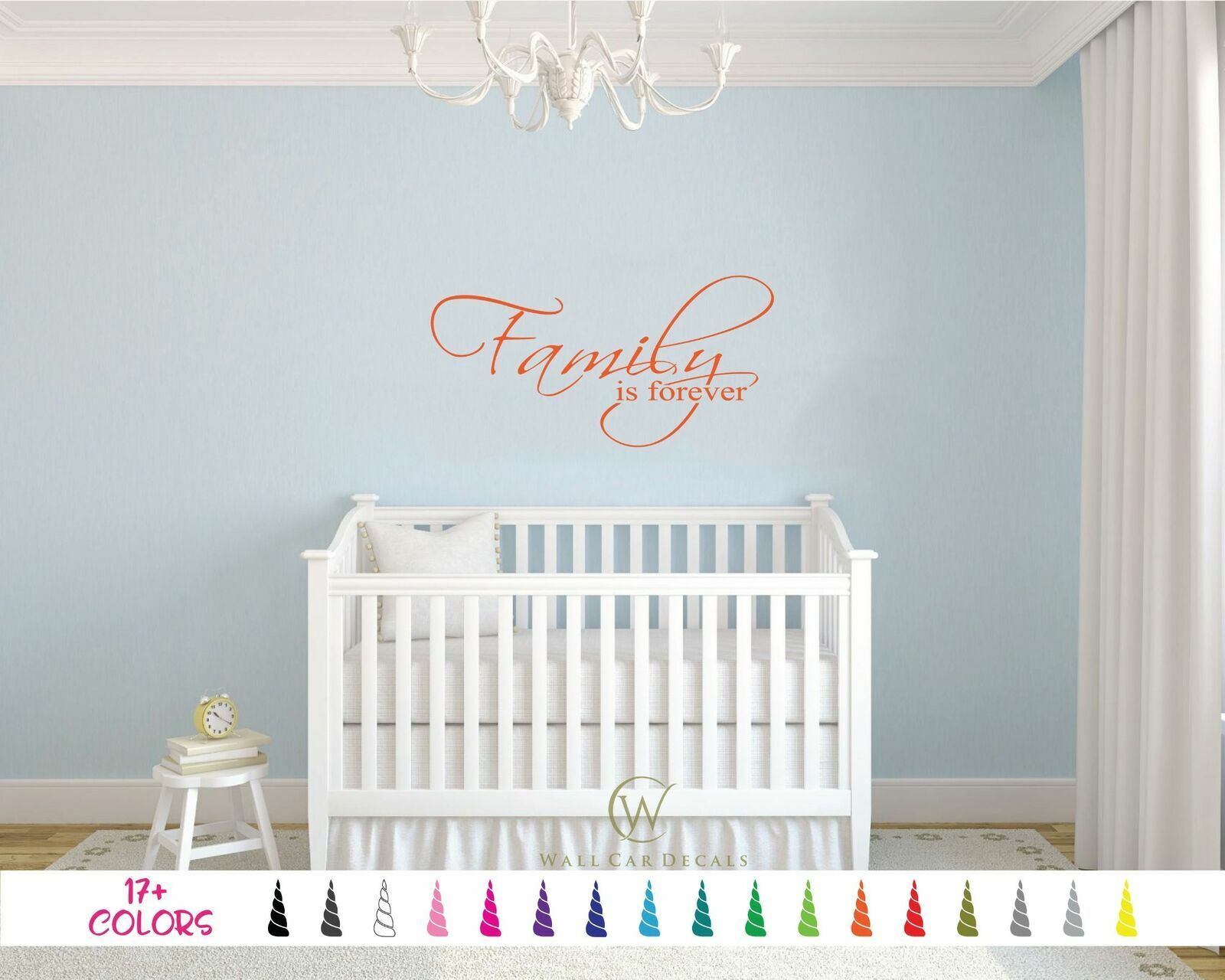 Family is Forever Vinyl Decal Love Unity Inspirational Wall Art Quote Home Décor