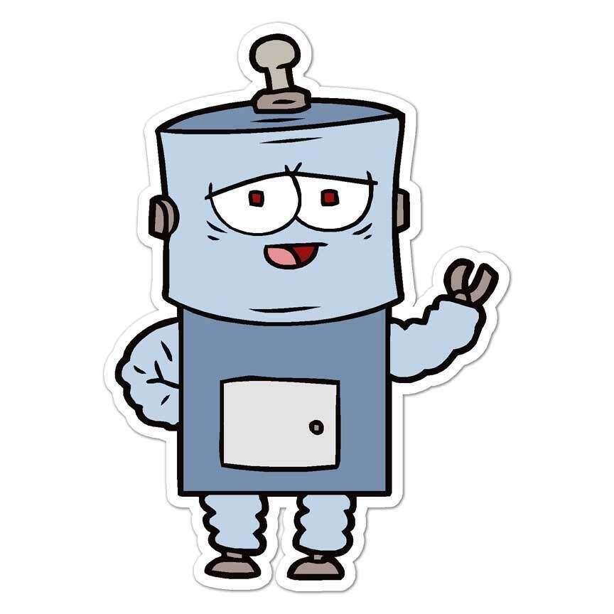 Cartoon Robot Sticker Decal