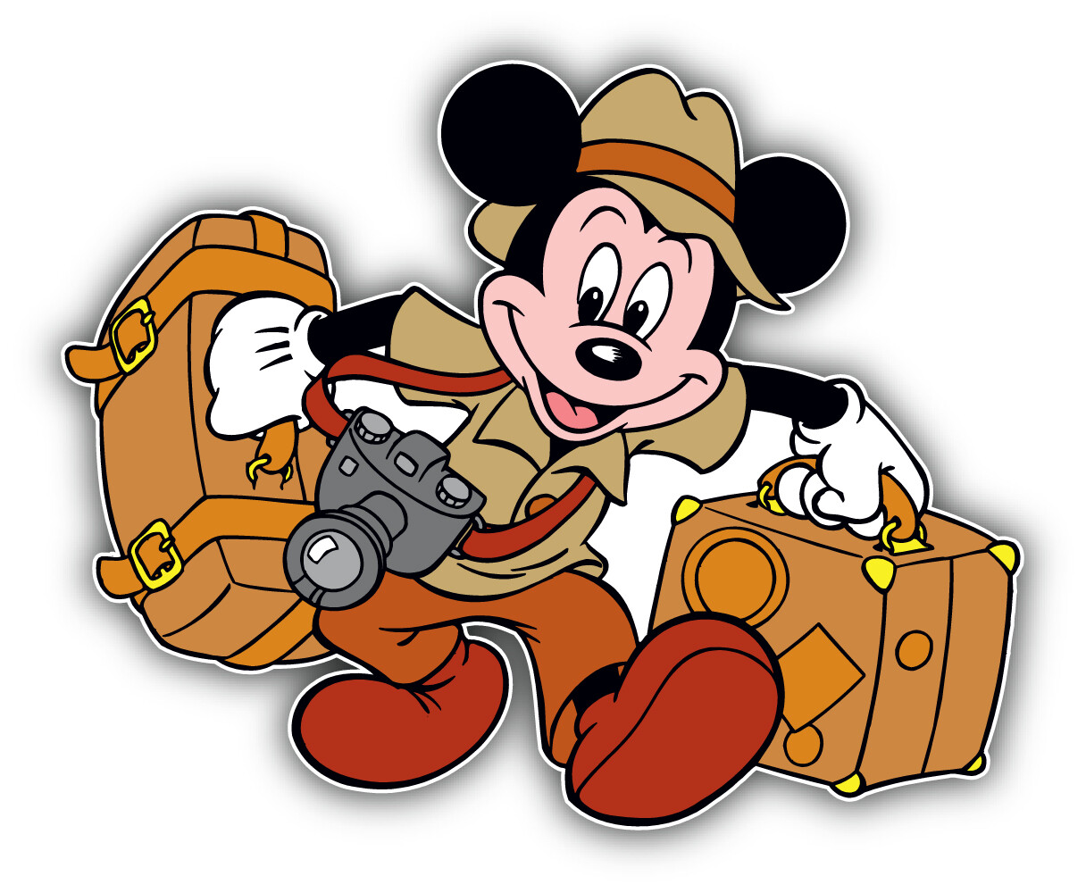 Mickey Mouse Cartoon Traveler Sticker Bumper Decal – "SIZES"