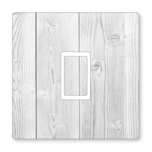 2 x WHITE WOOD – UK LIGHT SWITCH STICKERS, LIVING ROOM BEDROOM NURSERY DECOR