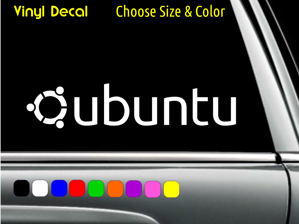 UBUNTU Linux outline logo Vinyl Decal Laptop Window Sticker CHOOSE SIZE COLOR