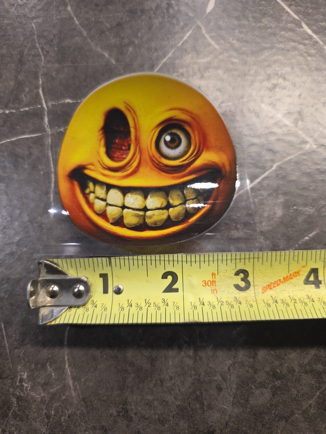 Creepy Realistic Smiley Face Ugly Teeth One Eye UVDTF Decal Sticker Waterproof