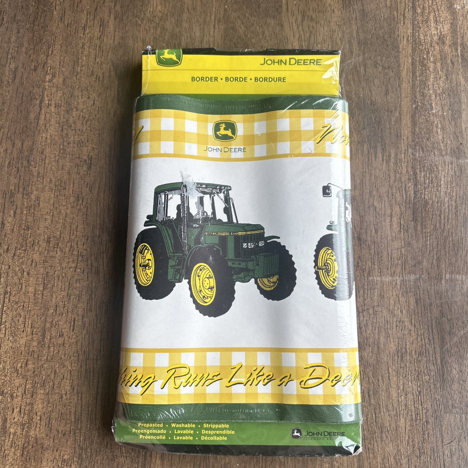 John Deere wall paper prepasted border 5yds TRACTOR vinyl wallpaper decor RARE!