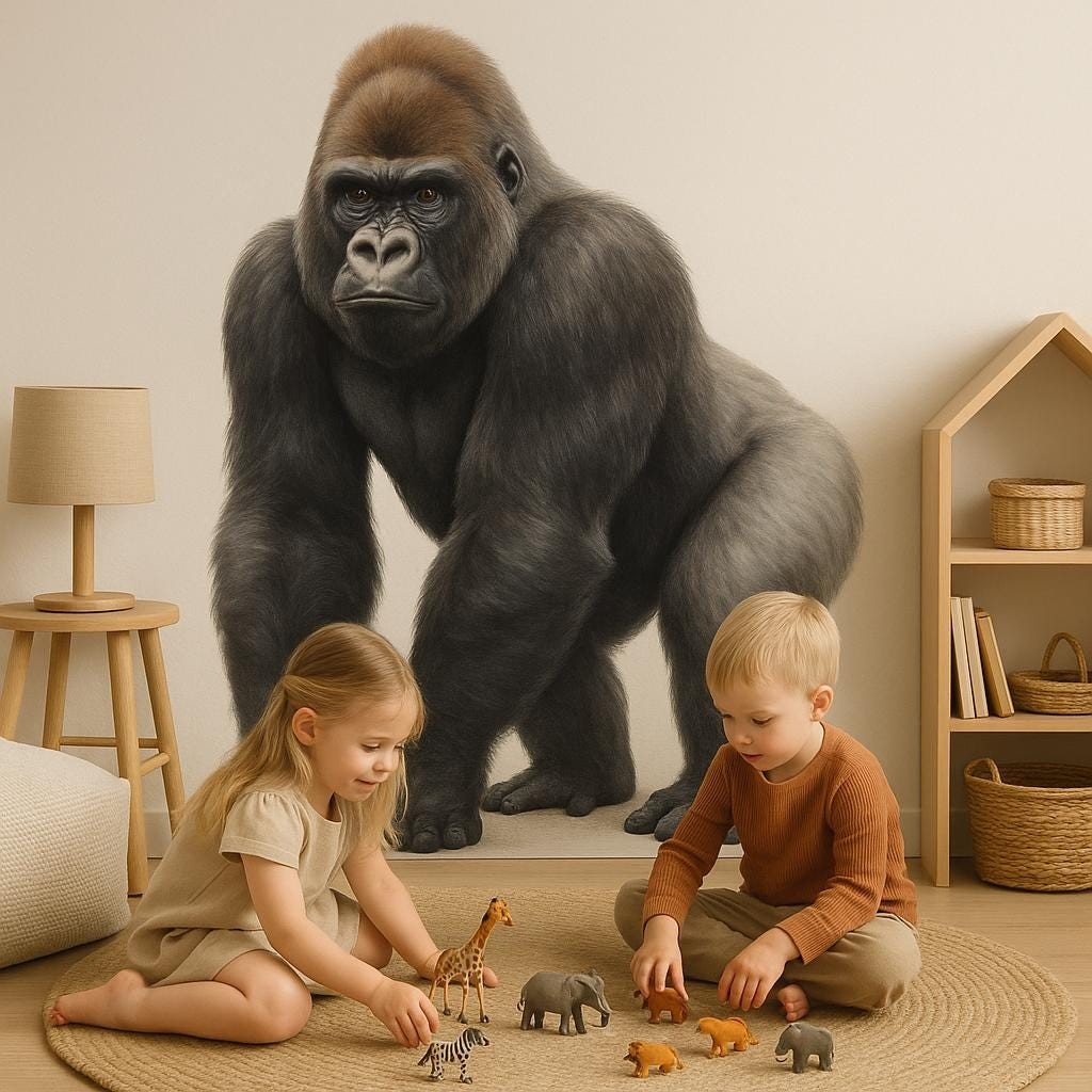 Gorilla Wall Decal | Jungle Safari Wall Sticker