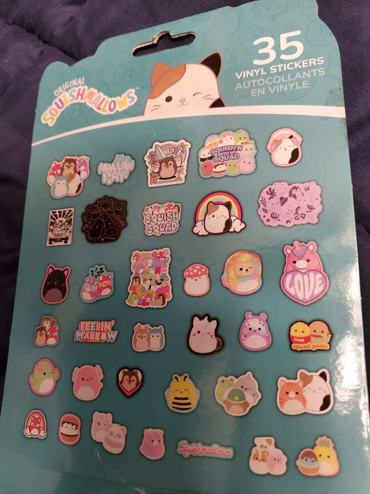 Original Squishmallows Vinyl Stickers – 35 Per Package – NEW unopened decals NIP