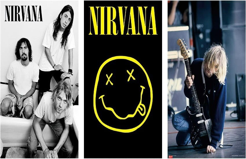 NIRVANA Music Wall Vinyl Decal Poster Graphic Print Removable Adhesive Backing