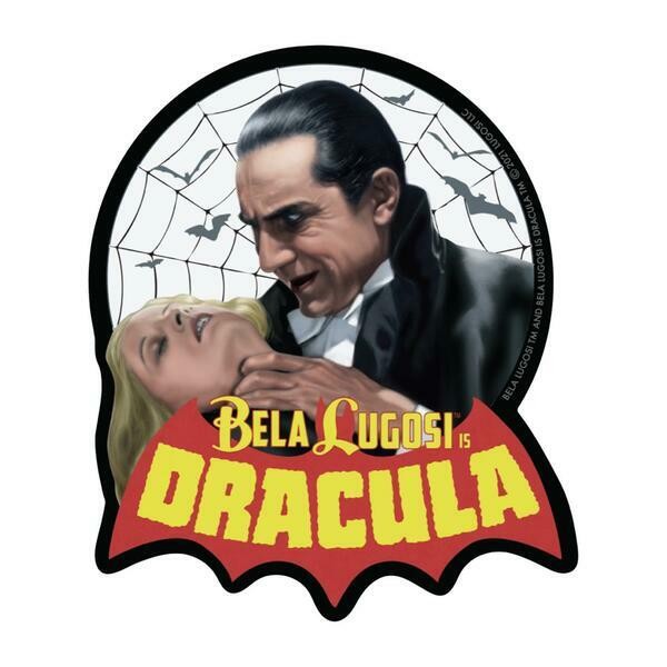 Dracula Sticker Set of 2 Bela Lugosi Horror Gothic Monster Halloween Vampire