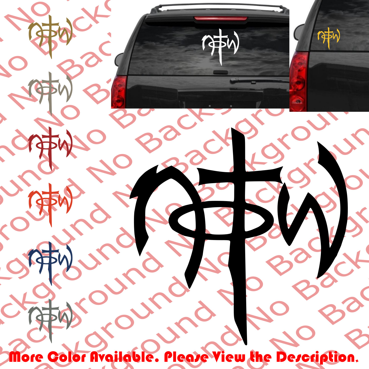 NOTW NOT OF THIS WORLD Vinyl Decal Jesus God Church Christian Car Window JS002