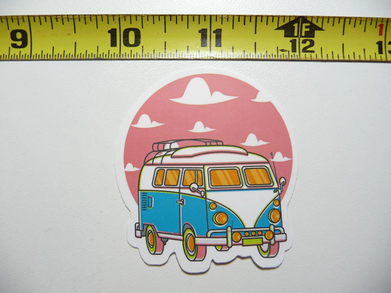CAMPING TRAVEL VAN SMALL STICKER DECAL CLOUDS ROOF RACK HIPPY HIPPIE