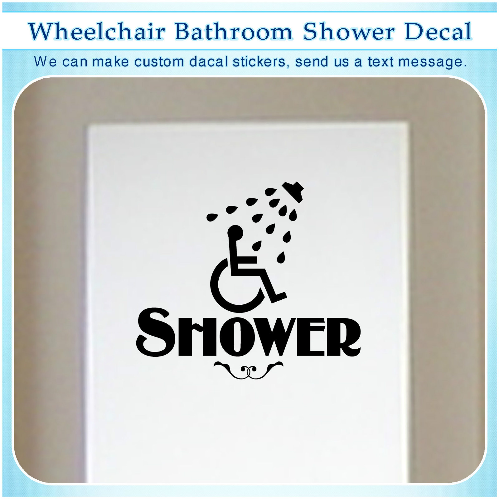 Wheelchair Restroom vinyl Sticker door Bathroom Sign Men Women Art Decal 136