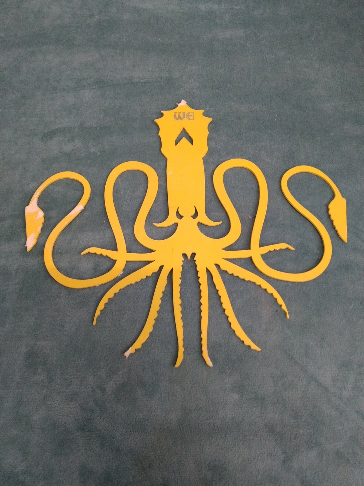 Game of Thrones Wall Art metal yellow octopus WE DO NOT SOW handcrafted