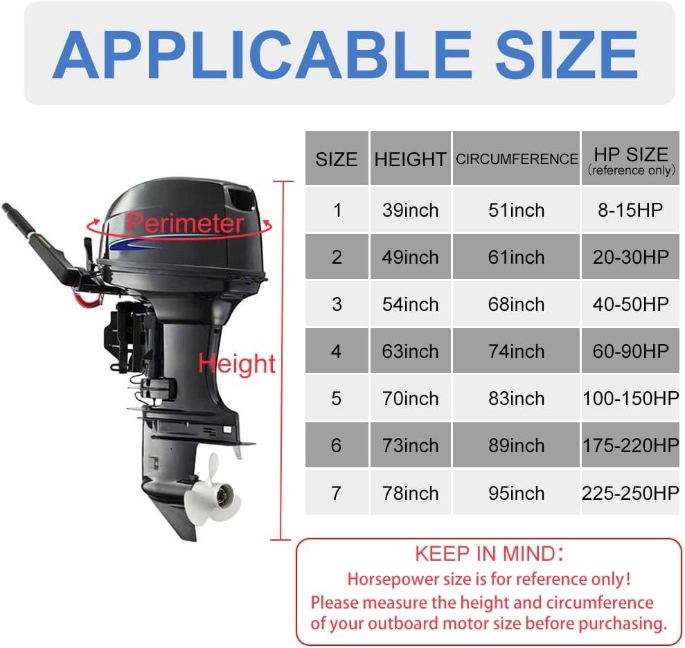 600D Fade and Crack Resistant Trailerable Full Outboard Motor Cover… Fast Ship