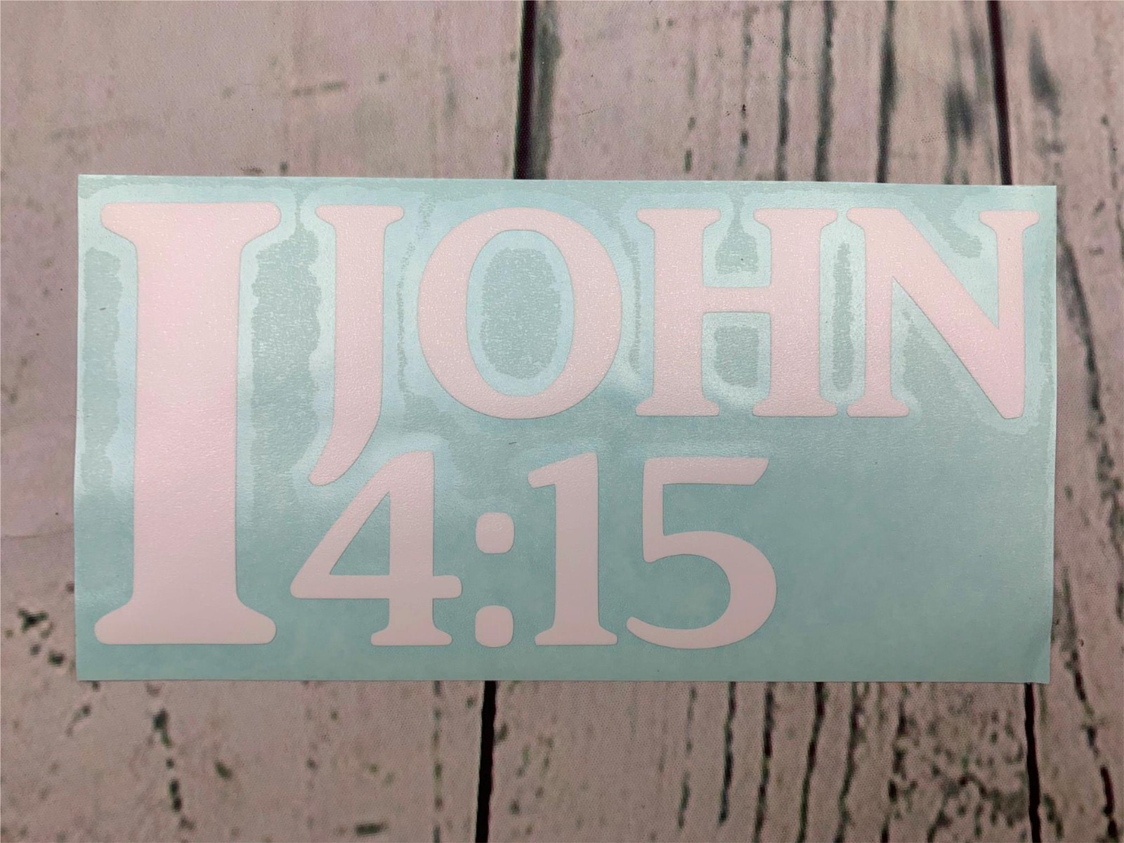 1 John 4:12 Bible Verse Decal Sticker 7.5 In By 3.5 In Christian Vinyl Car