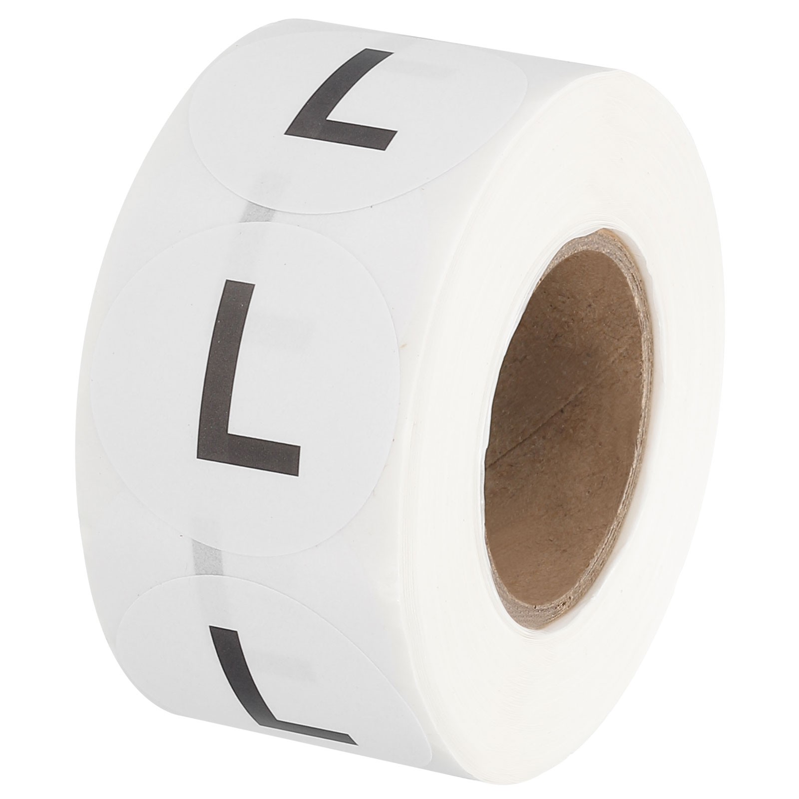 Letter L Inventory Labels, 1 Inch Capital Letter Stickers (1Roll/Total 500Pcs)