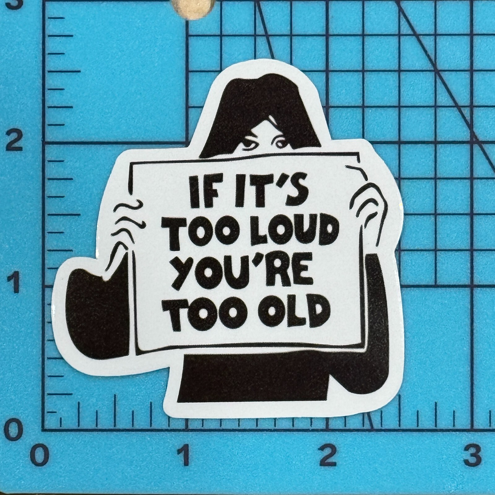 IF IT'S TOO LOUD YOUR TOO OLD ! Heavy Meta Moto – Vinyl Decal Sticker BOMB Hair