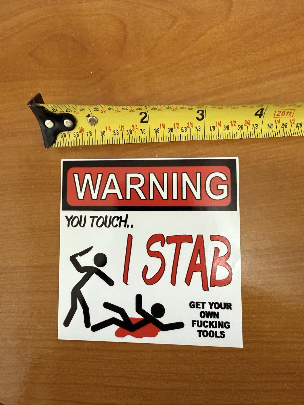 funny adult sticker gag gift car automotive parts toolbox tools