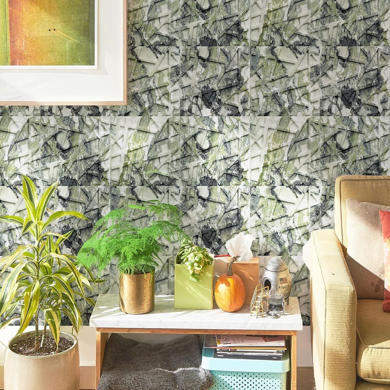 Transform Your Space with 33 Decorative 3D Wall Panels, 12"x12" Marble Style