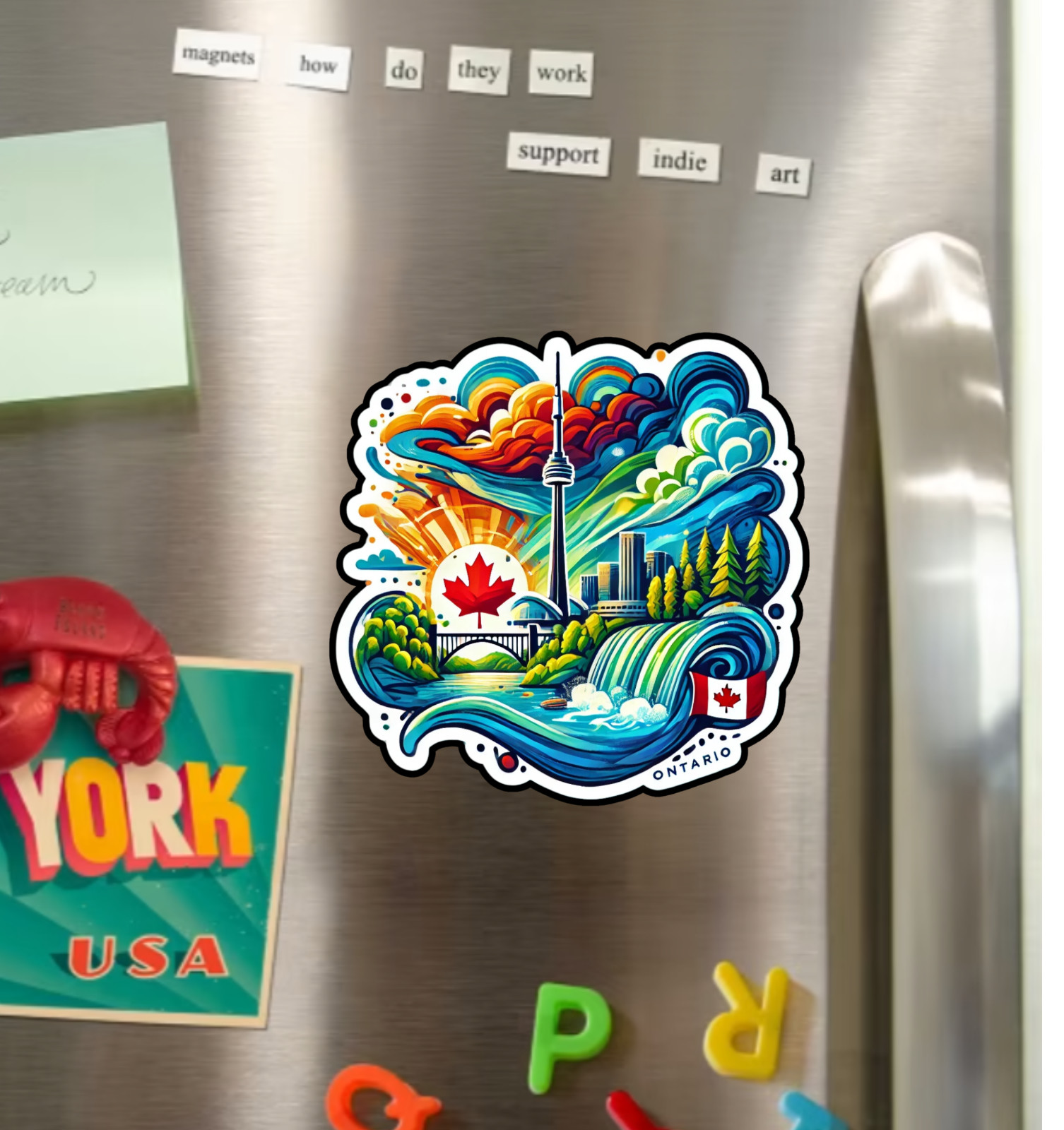Ontario Canada Fridge Magnet or Laptop Sticker