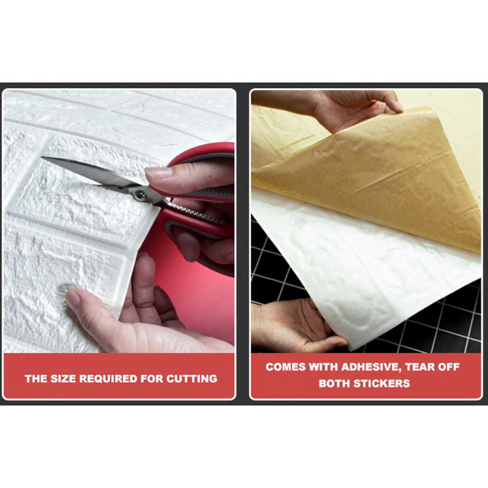 30Pcs Self-Adhesive 3D Brick Sticker DIY Foam Room Kitchen Roof Ceiling5169
