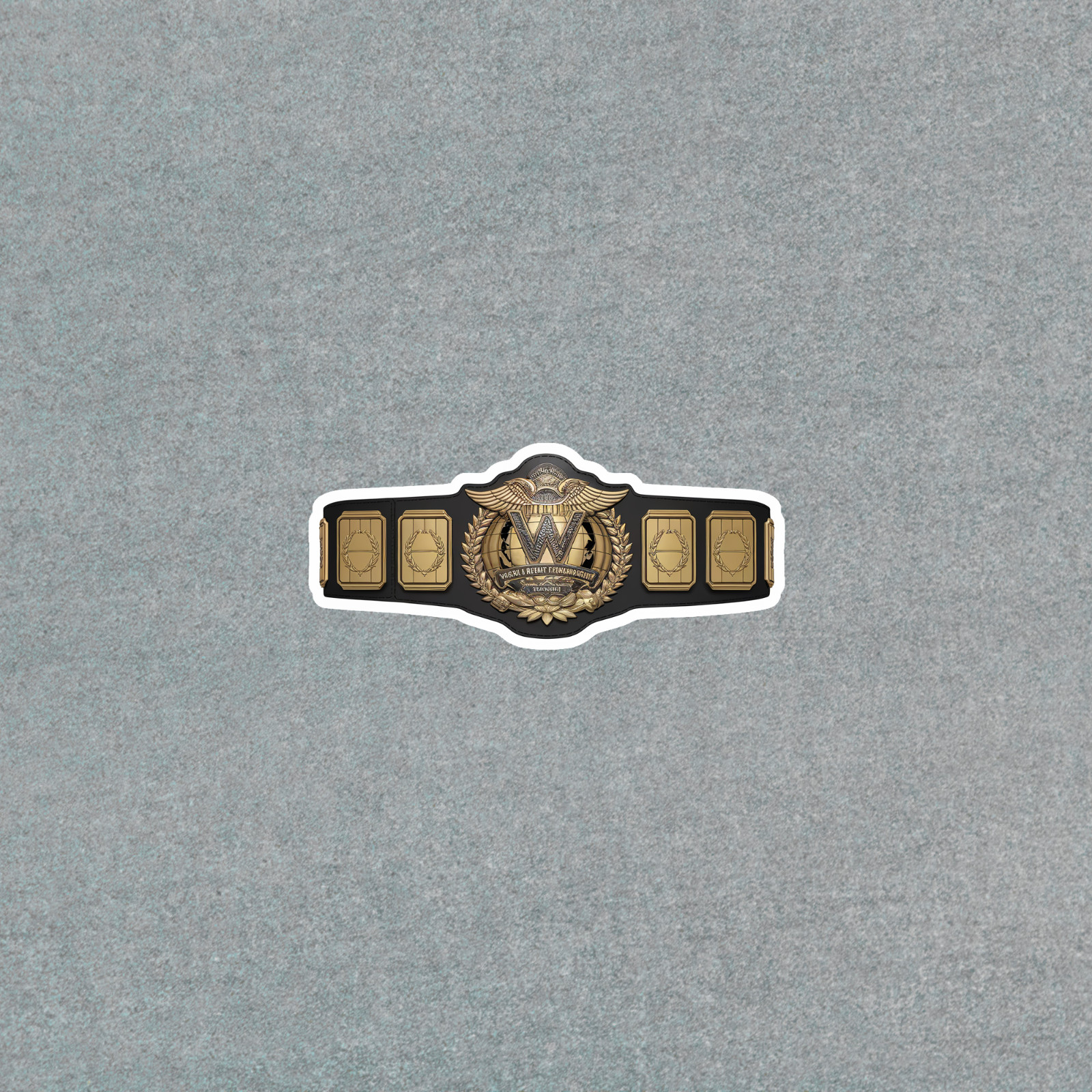 Vintage World Team Wrestling Championship Belt Sticker – Collector's Gift #3821