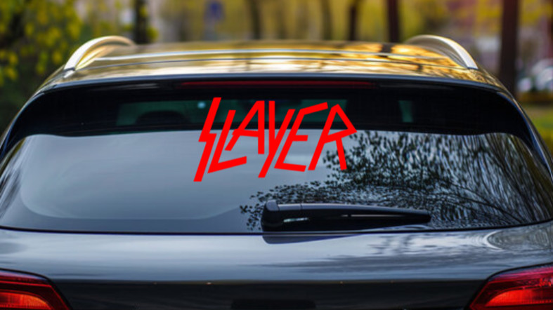 Slayer Logo Vinyl Sticker Decal Heavy Metal Band Car Bumper Metallica Megadeth