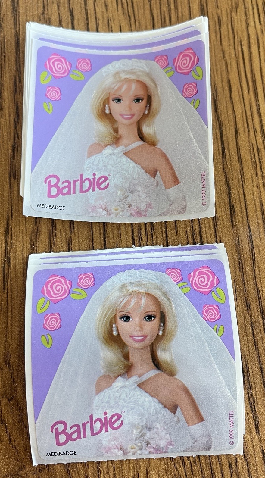 27 Barbie Stickers 1999 Mattel 2.5×2.5 Bridal Wedding Beautiful Bride VTG Lot