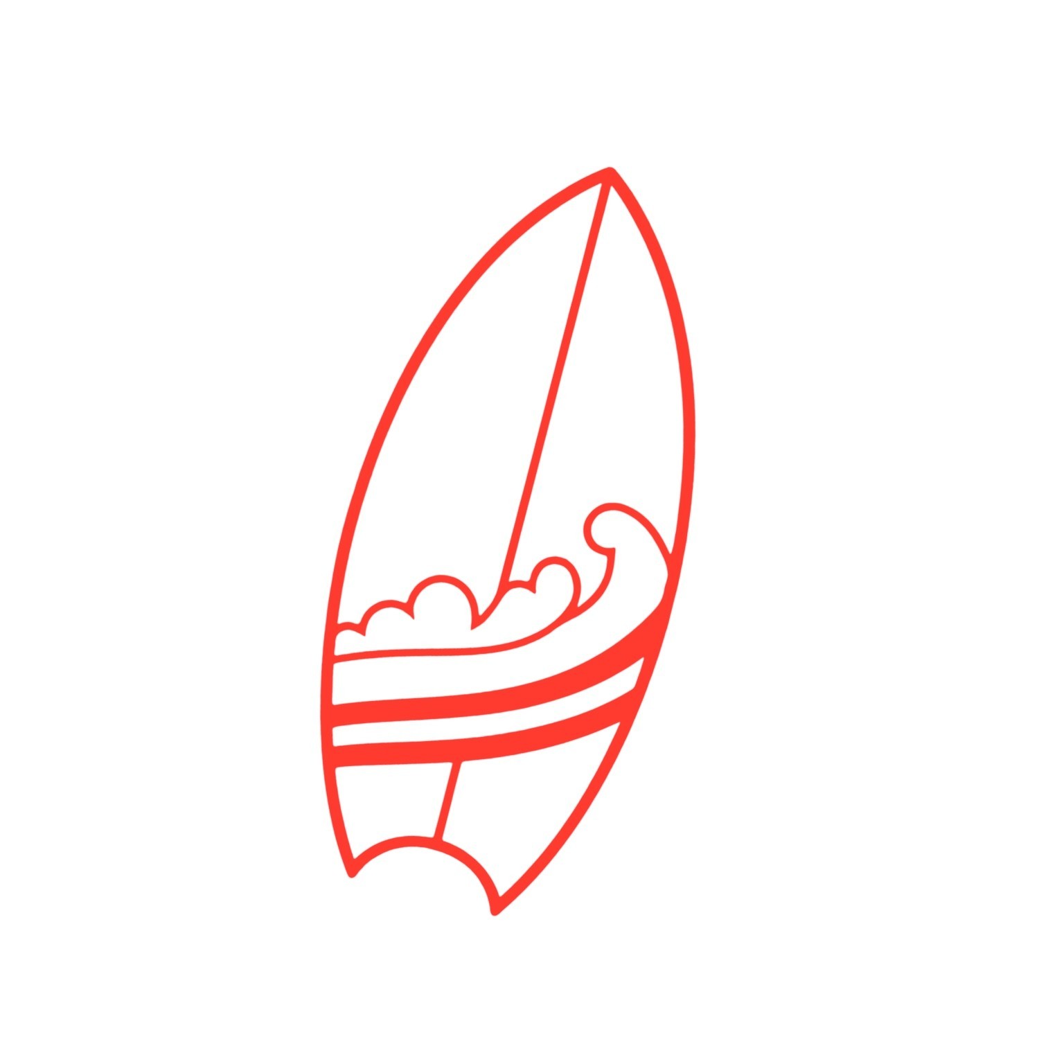 Surfboard Vinyl Decal for cars Windows Laptops Any Smooth Surface design #20