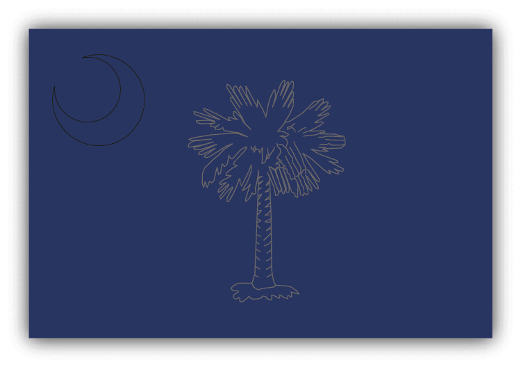 South Carolina State Flag Car Bumper Sticker Decal