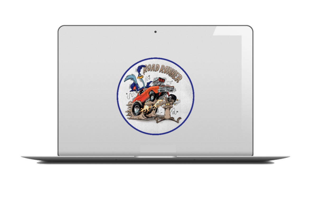 Roadrunner and Coyote – 4" Vinyl Decal Car Truck Trailer Cooler Laptop Board Bar
