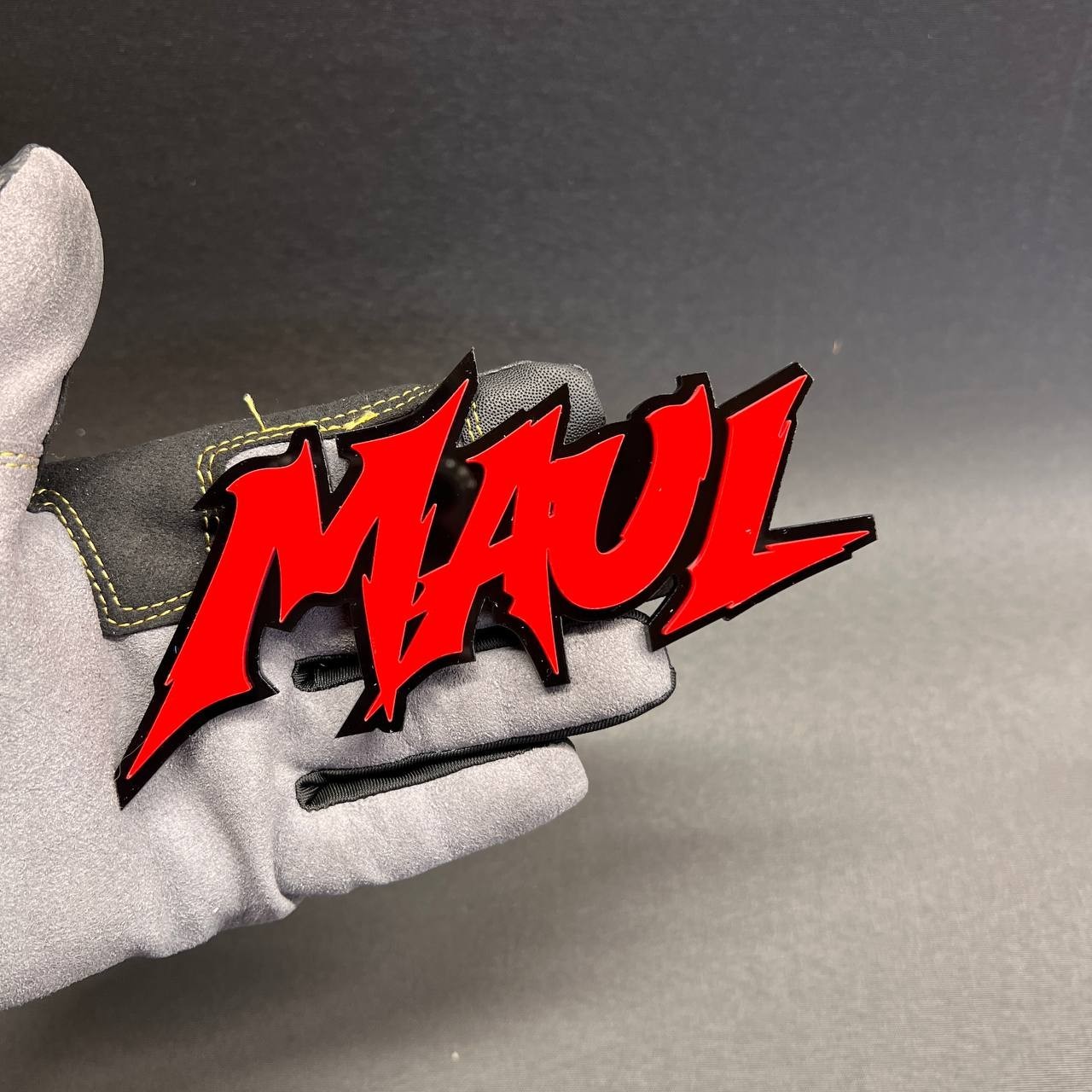 1x MAUL Custom Text 3D Acrylic Car Emblem Badge Multicolor Fender Decal