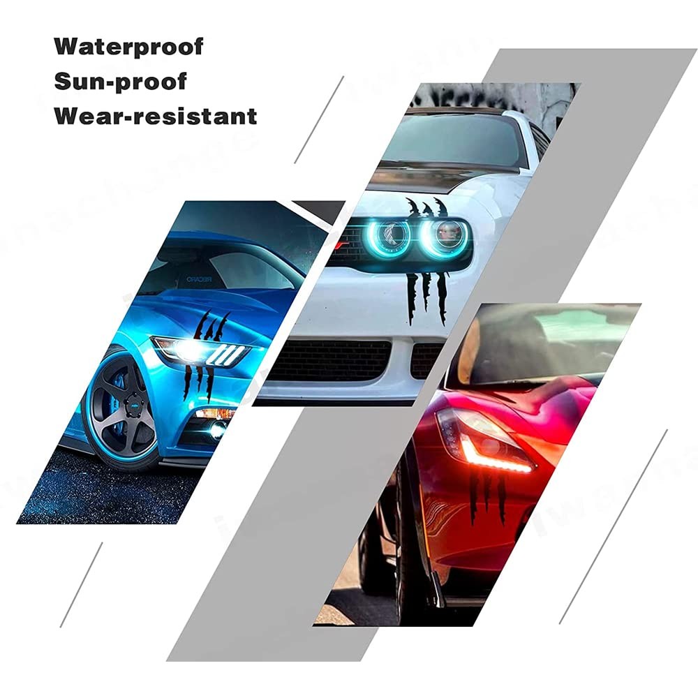 2PCS Claw Marks Decal Sticker Waterproof Headlight Decal Vinyl Sticker Decal …