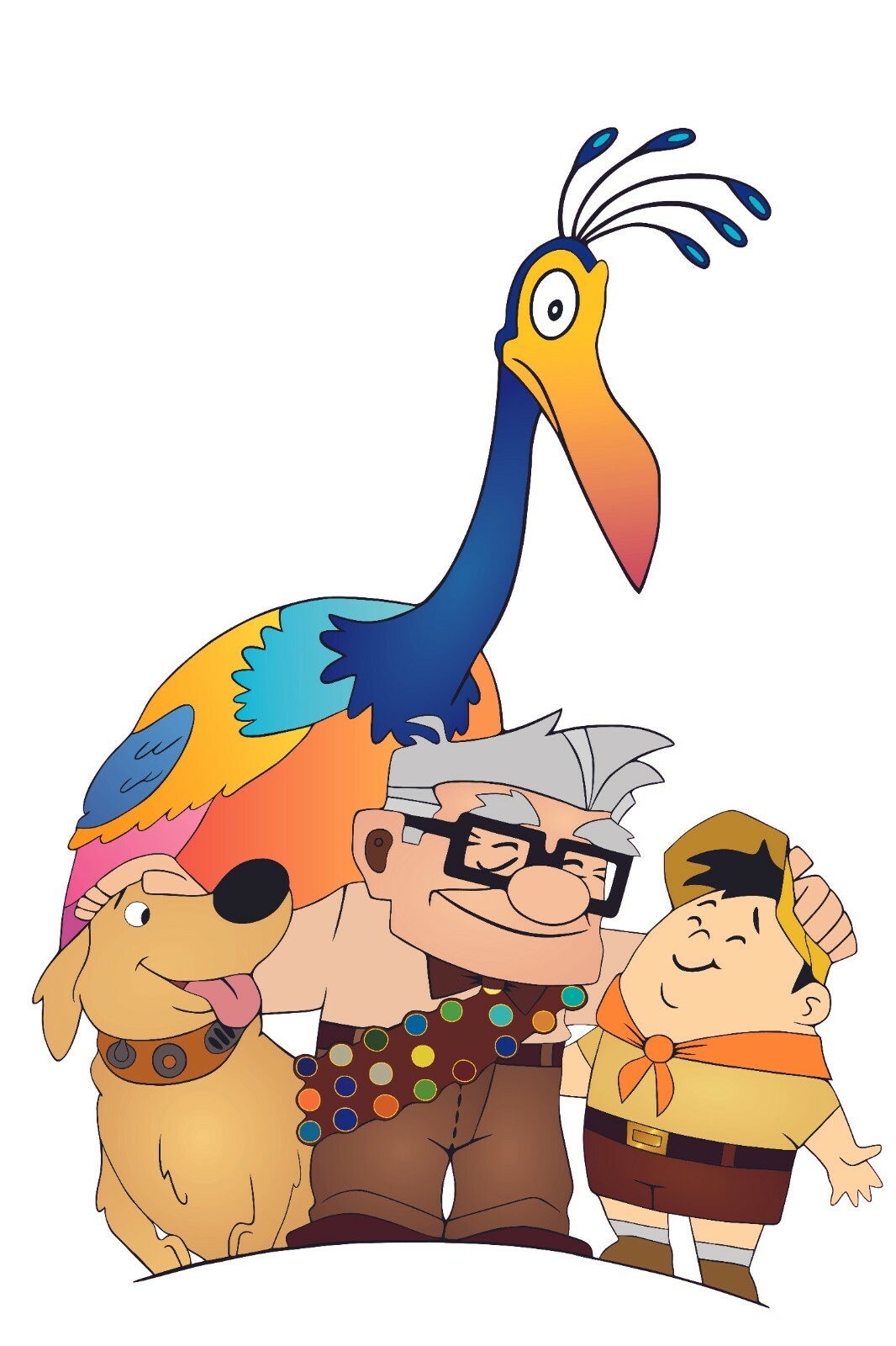 Up Movie Decal Russell Dug Kevin & Carl Fredricksen Vinyl Home Wall Decal 20×27