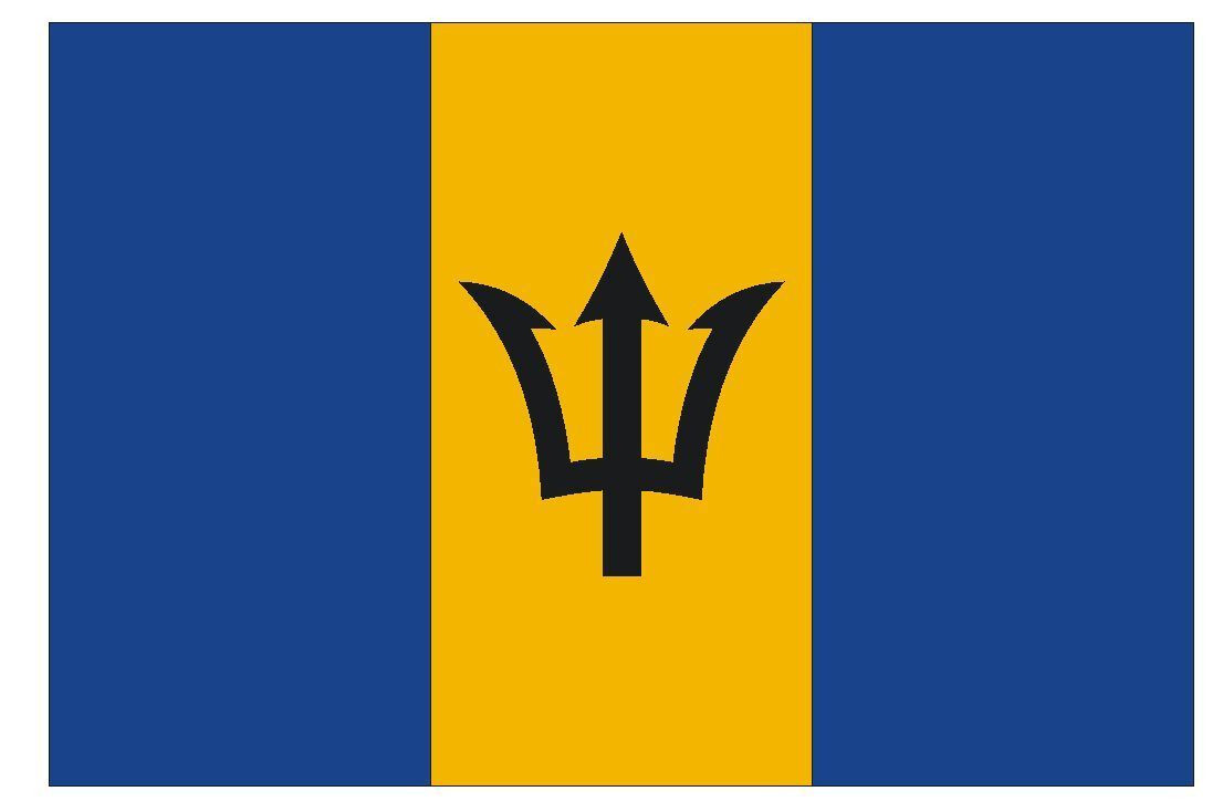 Barbados Flag Sticker Decal F50
