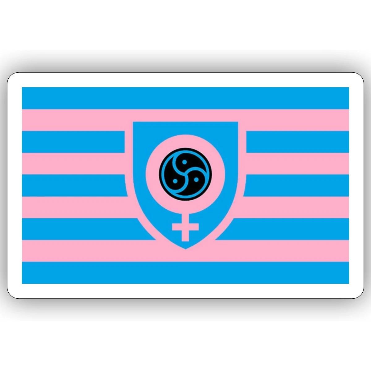 Bold Feminine Power Flag Inspired Alternative Lifestyle Aesthetic Sticker, max.