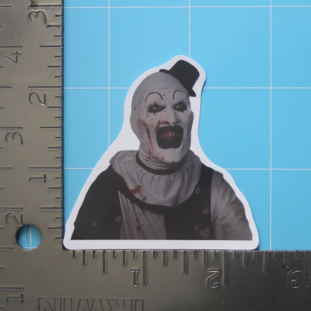 Terrifier Sticker (ART THE CLOWN) Bloody Horror Movie, Gloss PVC Decal