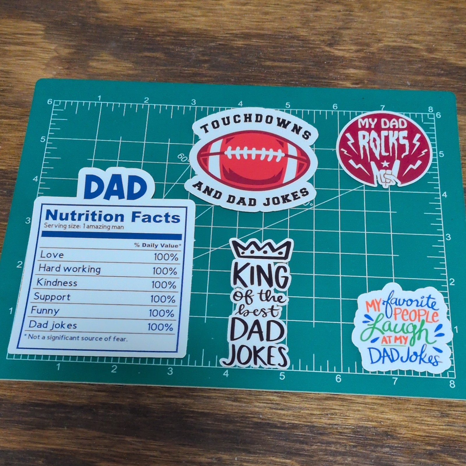 Multicolor Vinyl Sticker LOT Dad Jokes Father's Day Humor for Wall Laptop Bottle