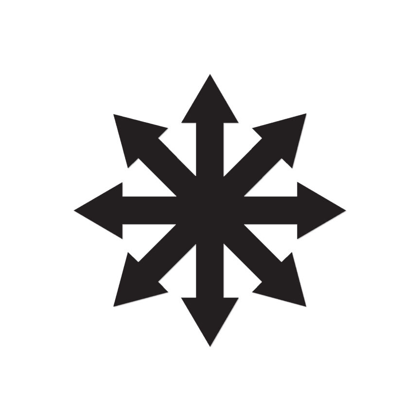 Chaos Symbol – Vinyl Decal Sticker – Multiple Color & Sizes – ebn156