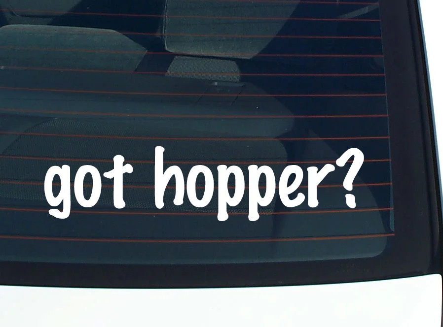 got hopper? FUNNY VINYL CAR DECAL STICKER FAMILY LAST NAME