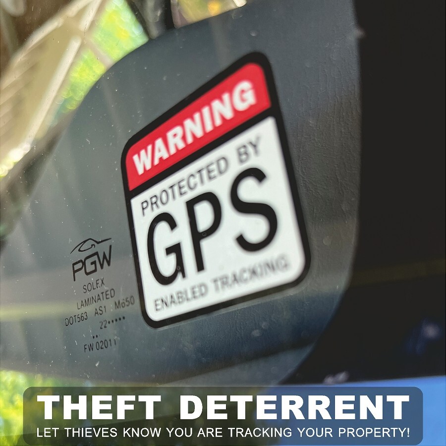 12 PACK GPS Tracking Warning INSIDE MOUNT Theft Deterrent Stickers High Quality