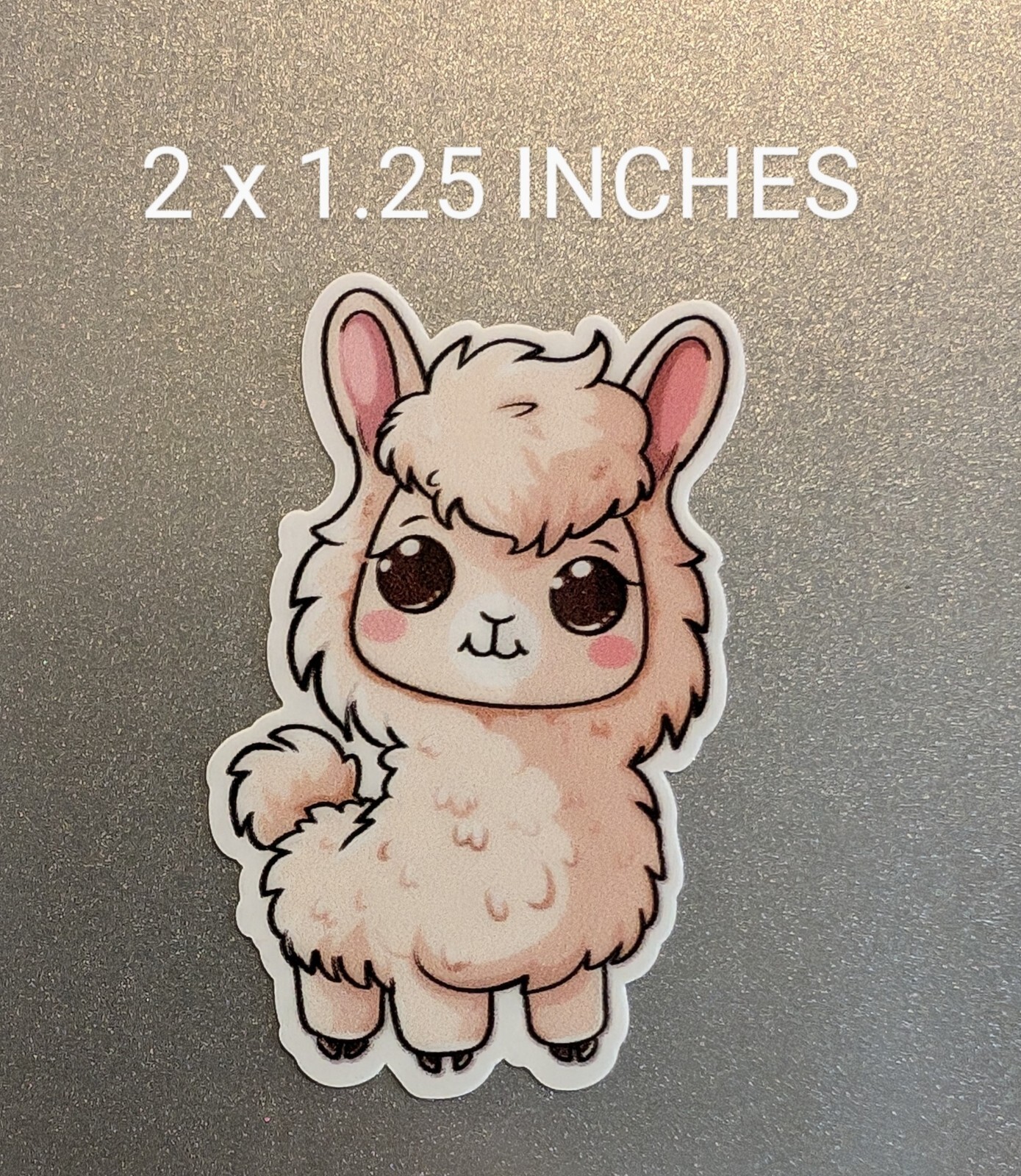 2" Llama Alpaca Decal Sticker Print Cute Farm Animal Laptop Tumbler Case Car Pet