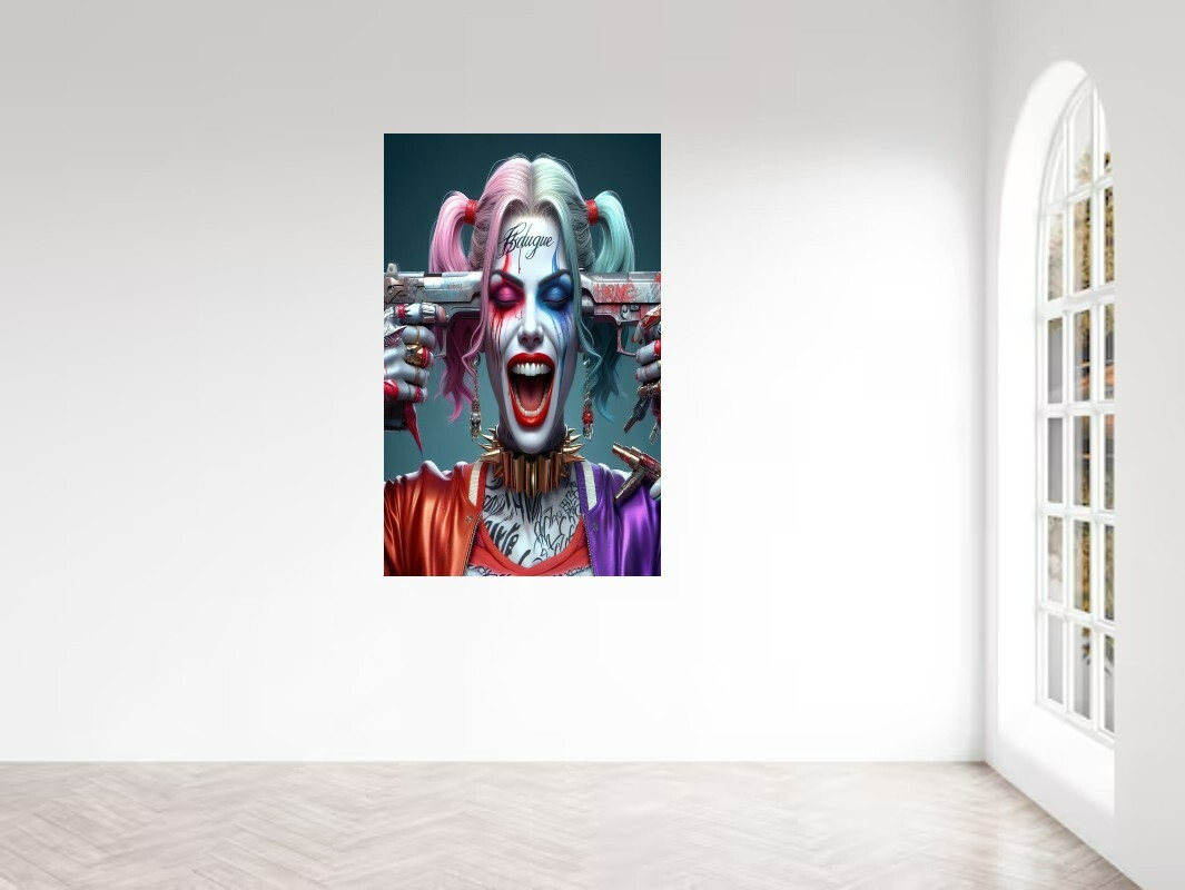 Harley Quinn Wall Vinyl Decal High Quality Graphic (Removable Adhesive Backing)