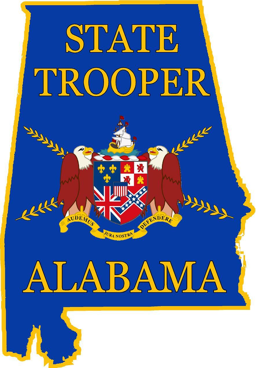Alabama State Trooper Reflective Vinyl Decal Car Sticker Sheriff Police LEO AL