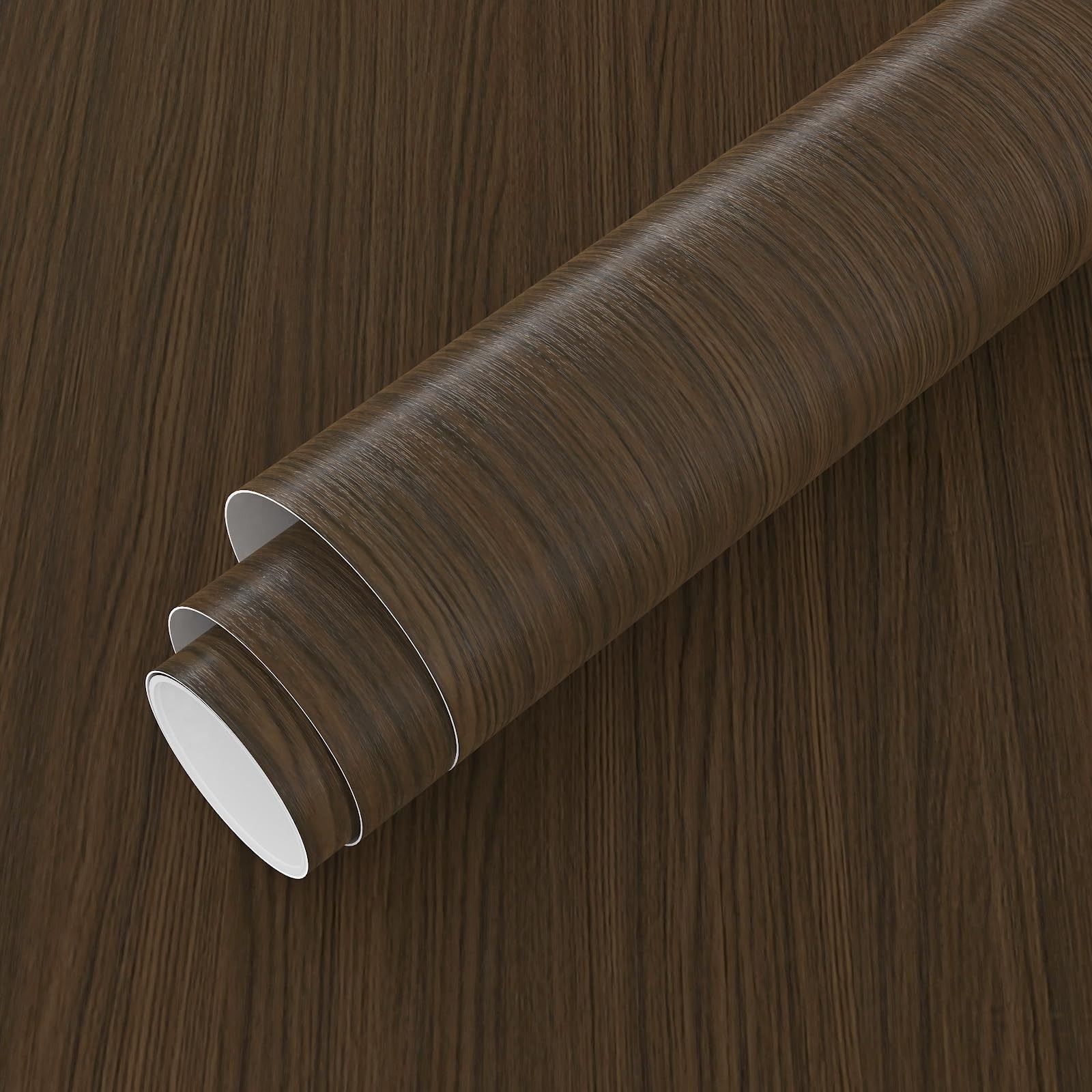 Wood Grain Peel and Stick Wallpaper Brown Thickened Wood Contact Paper Self-A…