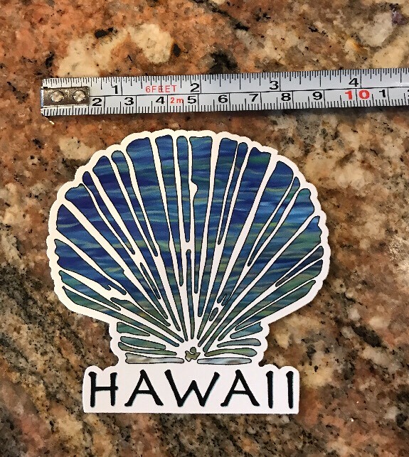 Hawaii Aloha Sticker – Shell Beach Tropical Surf Surfing Islands