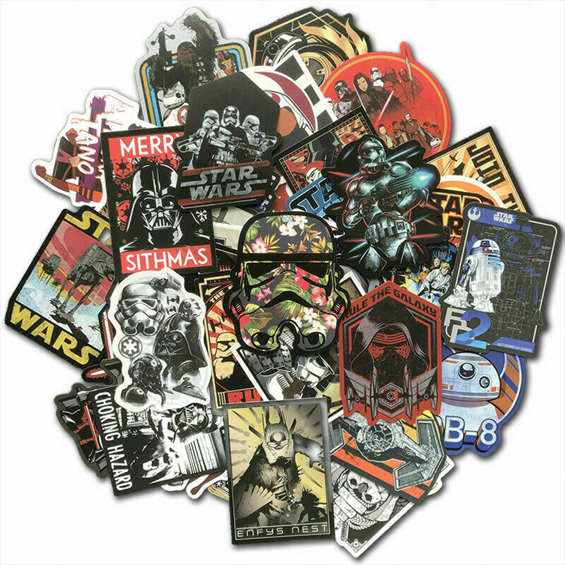 100Pcs Star Wars Vinyl Stickers Pack Bomb Car Laptop Skateboard Luggage Decals