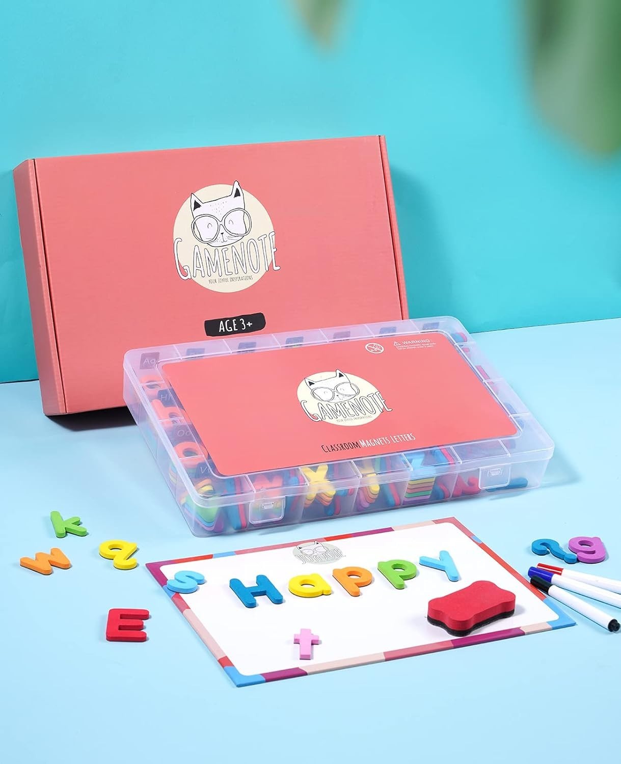 Classroom Magnetic Alphabet Letters Kit 238 Pcs with Double – Side Magnet Boa…