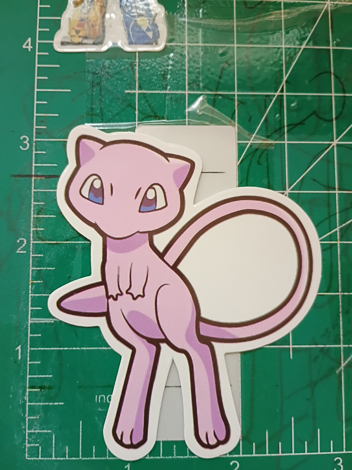 POKEMON STICKER X MEW 3X3 INCHES STICKER X VYNIL DIE CUT STICKER HIGH GLOSS