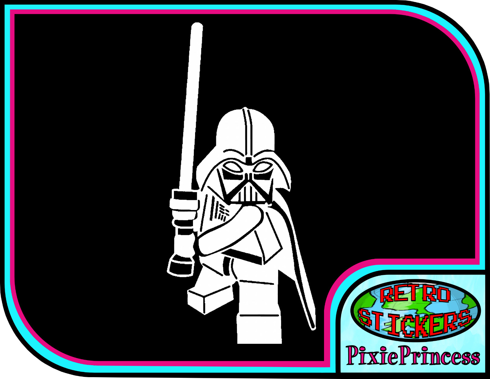 Star Wars Lego Darth Vader C Vinyl Sticker Car Bike Truck Window Wall Art Movie