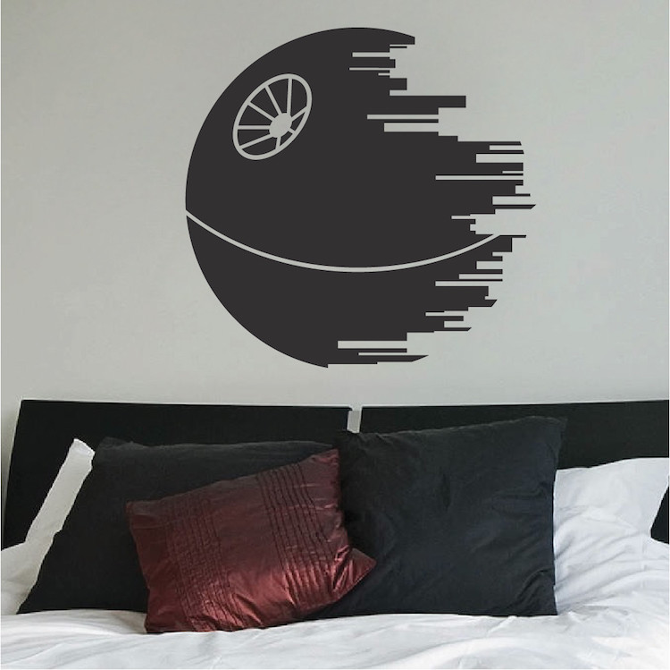 Death Star Wall Decal Star Wars Wallpaper Mural Vinyl The Last Jedi Design, g64