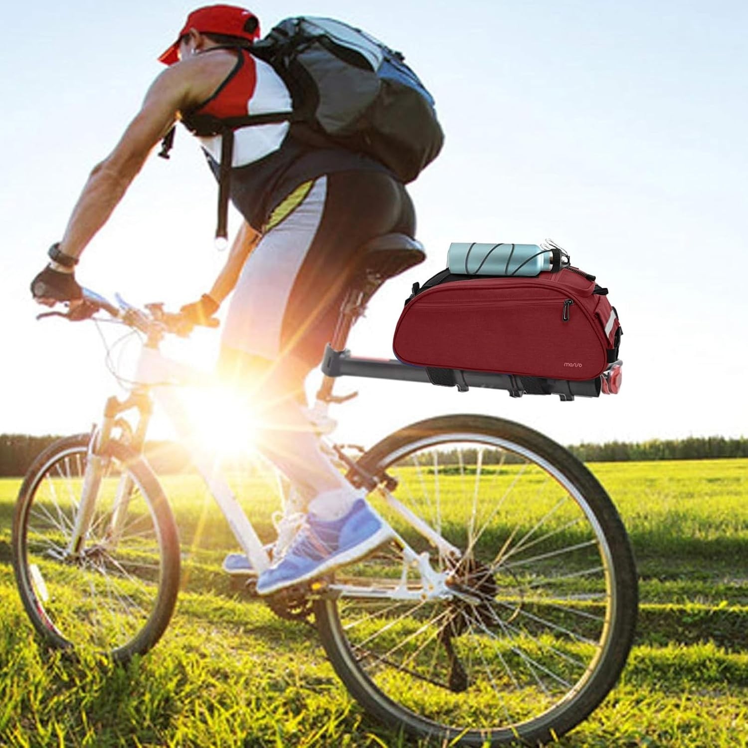 Bike Rack Bag, Waterproof Bicycle Trunk Pannier Rear Seat Pouch Cycling Bike …